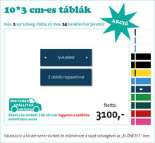 Kép betöltése a galériamegjelenítőbe: Színes névtábla kicsi (1-2 soros színes, gravírozott)