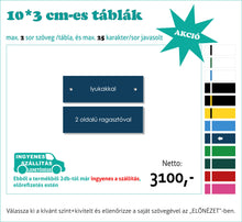 Kép betöltése a galériamegjelenítőbe: Színes névtábla kicsi (1-2 soros színes, gravírozott)