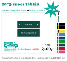 Kép betöltése a galériamegjelenítőbe: Színes névtábla kicsi (1-2 soros színes, gravírozott)