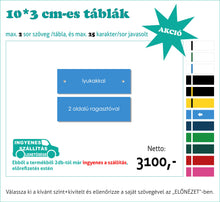 Kép betöltése a galériamegjelenítőbe: Színes névtábla kicsi (1-2 soros színes, gravírozott)