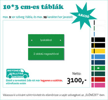 Kép betöltése a galériamegjelenítőbe: Színes névtábla kicsi (1-2 soros színes, gravírozott)