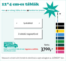 Kép betöltése a galériamegjelenítőbe: Színes névtábla nagy (1-5 soros színes, gravírozott)