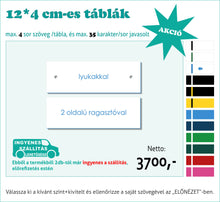 Kép betöltése a galériamegjelenítőbe: Színes névtábla nagy (1-5 soros színes, gravírozott)