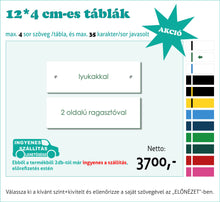 Kép betöltése a galériamegjelenítőbe: Színes névtábla nagy (1-5 soros színes, gravírozott)