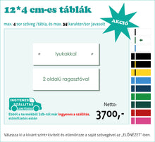 Kép betöltése a galériamegjelenítőbe: Színes névtábla nagy (1-5 soros színes, gravírozott)