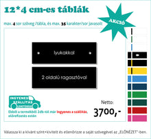 Kép betöltése a galériamegjelenítőbe: Színes névtábla nagy (1-5 soros színes, gravírozott)