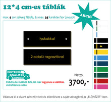 Kép betöltése a galériamegjelenítőbe: Színes névtábla nagy (1-5 soros színes, gravírozott)