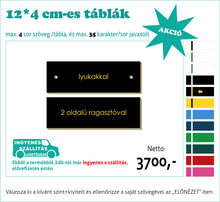 Kép betöltése a galériamegjelenítőbe: Színes névtábla nagy (1-5 soros színes, gravírozott)