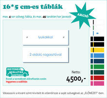 Kép betöltése a galériamegjelenítőbe: Színes névtábla nagy (1-5 soros színes, gravírozott)