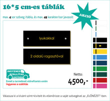 Kép betöltése a galériamegjelenítőbe: Színes névtábla nagy (1-5 soros színes, gravírozott)