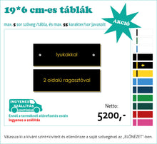 Kép betöltése a galériamegjelenítőbe: Színes névtábla nagy (1-5 soros színes, gravírozott)