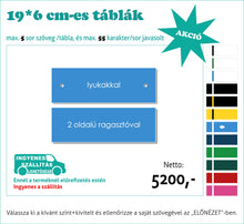 Kép betöltése a galériamegjelenítőbe: Színes névtábla nagy (1-5 soros színes, gravírozott)
