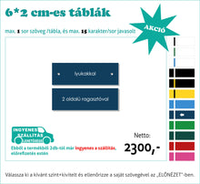 Kép betöltése a galériamegjelenítőbe: Színes névtábla kicsi (1-2 soros színes, gravírozott)