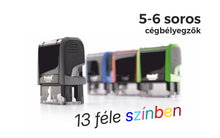 Kép betöltése a galériamegjelenítőbe: Max. 6 soros Trodat 4913 cégbélyegző akár logoval KOMPLETTEN
