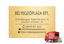 Kép betöltése a galériamegjelenítőbe: Cégtábla (rézhatású arany, gravírozott)

