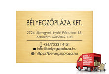 Kép betöltése a galériamegjelenítőbe: Cégtábla (rézhatású arany, gravírozott)
