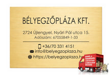 Kép betöltése a galériamegjelenítőbe: Cégtábla (rézhatású arany, gravírozott)
