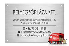 Kép betöltése a galériamegjelenítőbe: Cégtábla (fémhatású ezüst, gravírozott)
