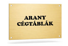 Kép betöltése a galériamegjelenítőbe: Cégtábla (rézhatású arany, gravírozott)
