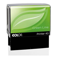 Kép betöltése a galériamegjelenítőbe: Max. 6 soros COLOP Printer IQ40 Green Line bélyegző KOMPLETTEN
