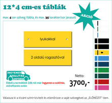 Kép betöltése a galériamegjelenítőbe: Színes névtábla nagy  (1-5 soros színes, gravírozott)
