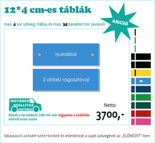 Kép betöltése a galériamegjelenítőbe: Színes névtábla nagy  (1-5 soros színes, gravírozott)
